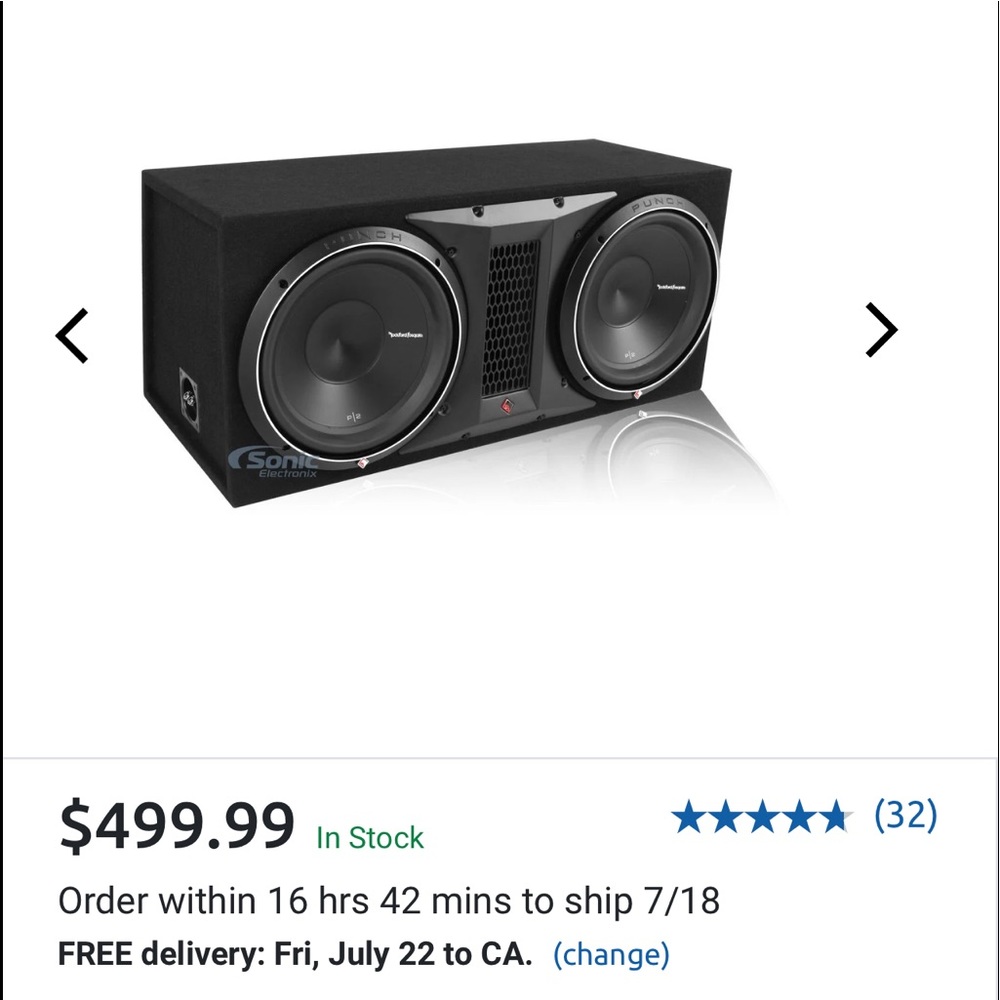 2 12” Rockford Fosgate speakers with box (like new)